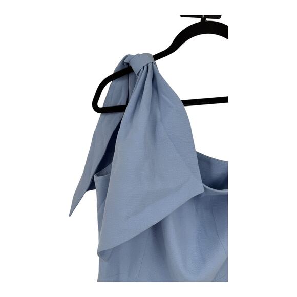 Dress the Population Tiffany One Shoulder Midi dress light blue Large L - Picture 4 of 8